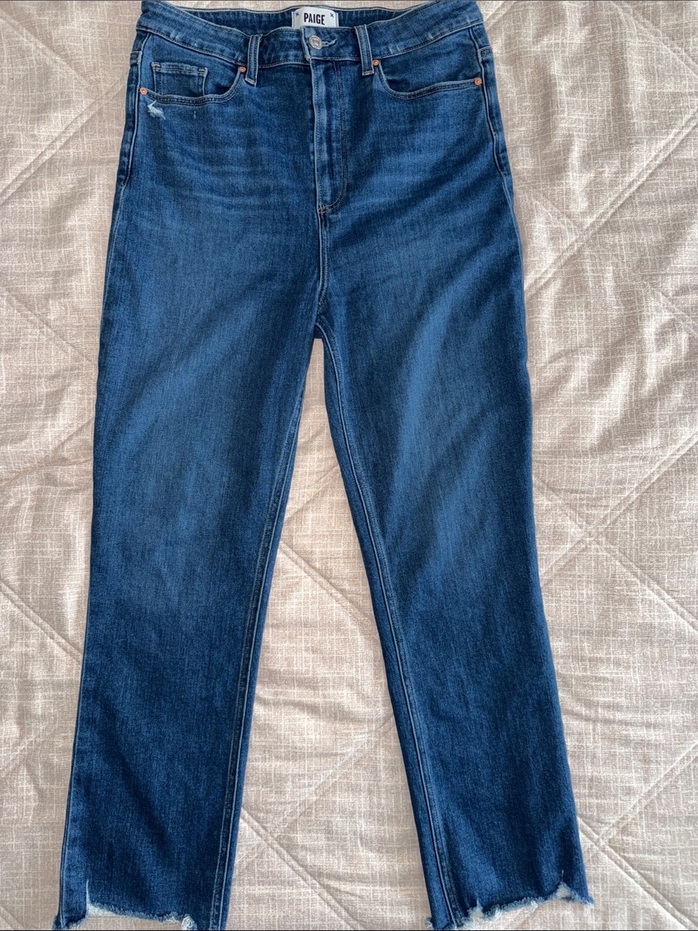 PAIGE Deep Indigo Straight-Leg Jeans
